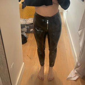 Silence + Noise Black Leather Pants